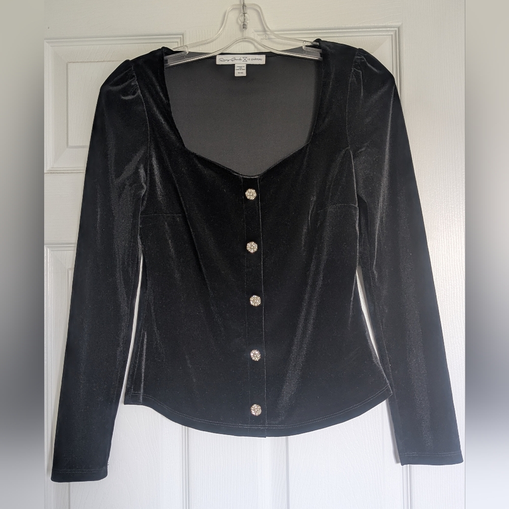LAST CHANCE Le Chateau Black Velvet Top